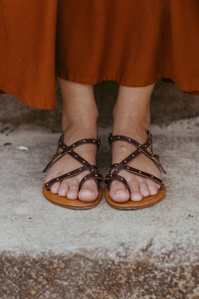 Maximus Brown Gladiator Sandal