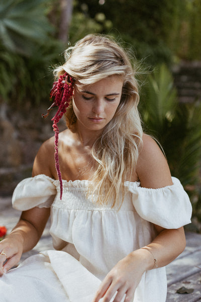 THE FLEUR MAXI DRESS ANTIQUE CREAM