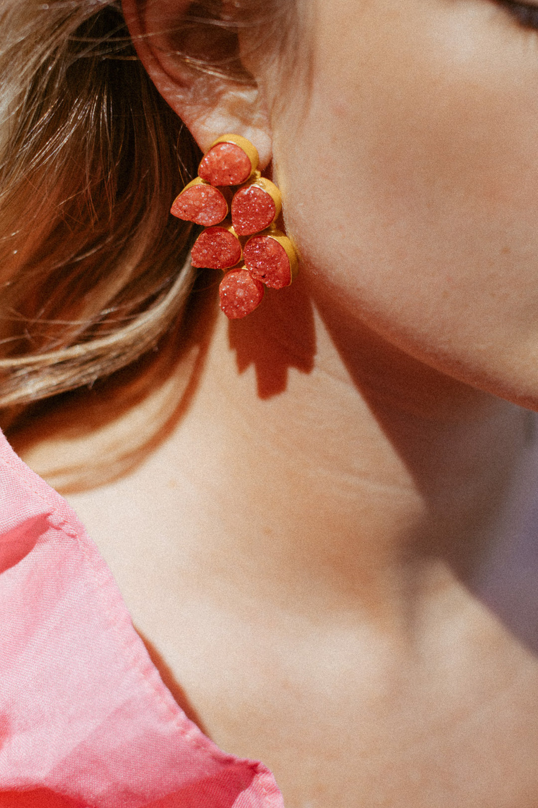 EBONY BURNT ORANGE EARRINGS