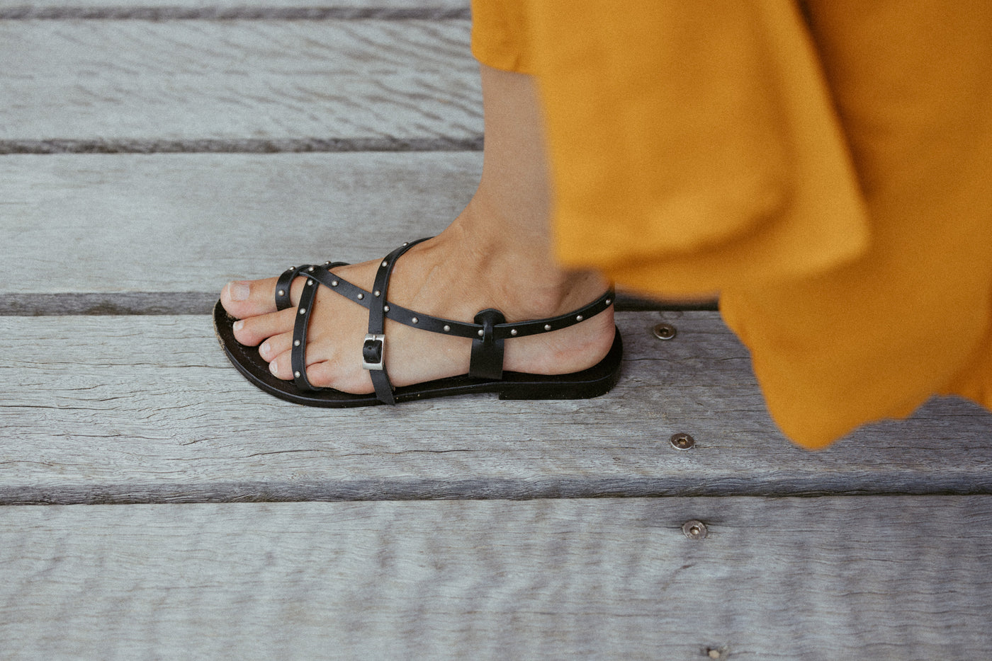 Maximus Black Gladiator Sandal