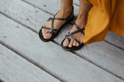 Maximus Black Gladiator Sandal