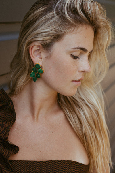 EBONY EMERALD GREEN EARRINGS