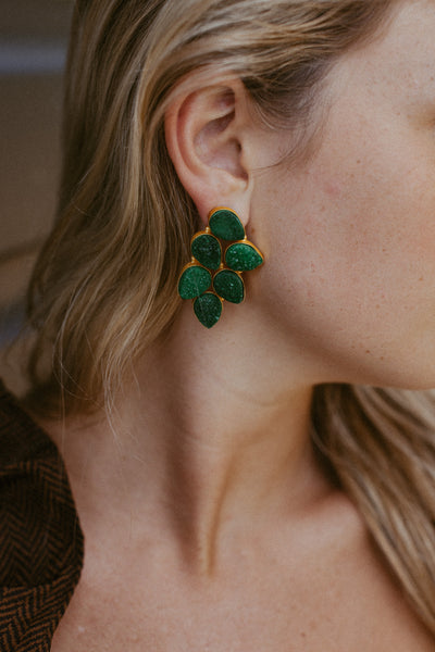 EBONY EMERALD GREEN EARRINGS