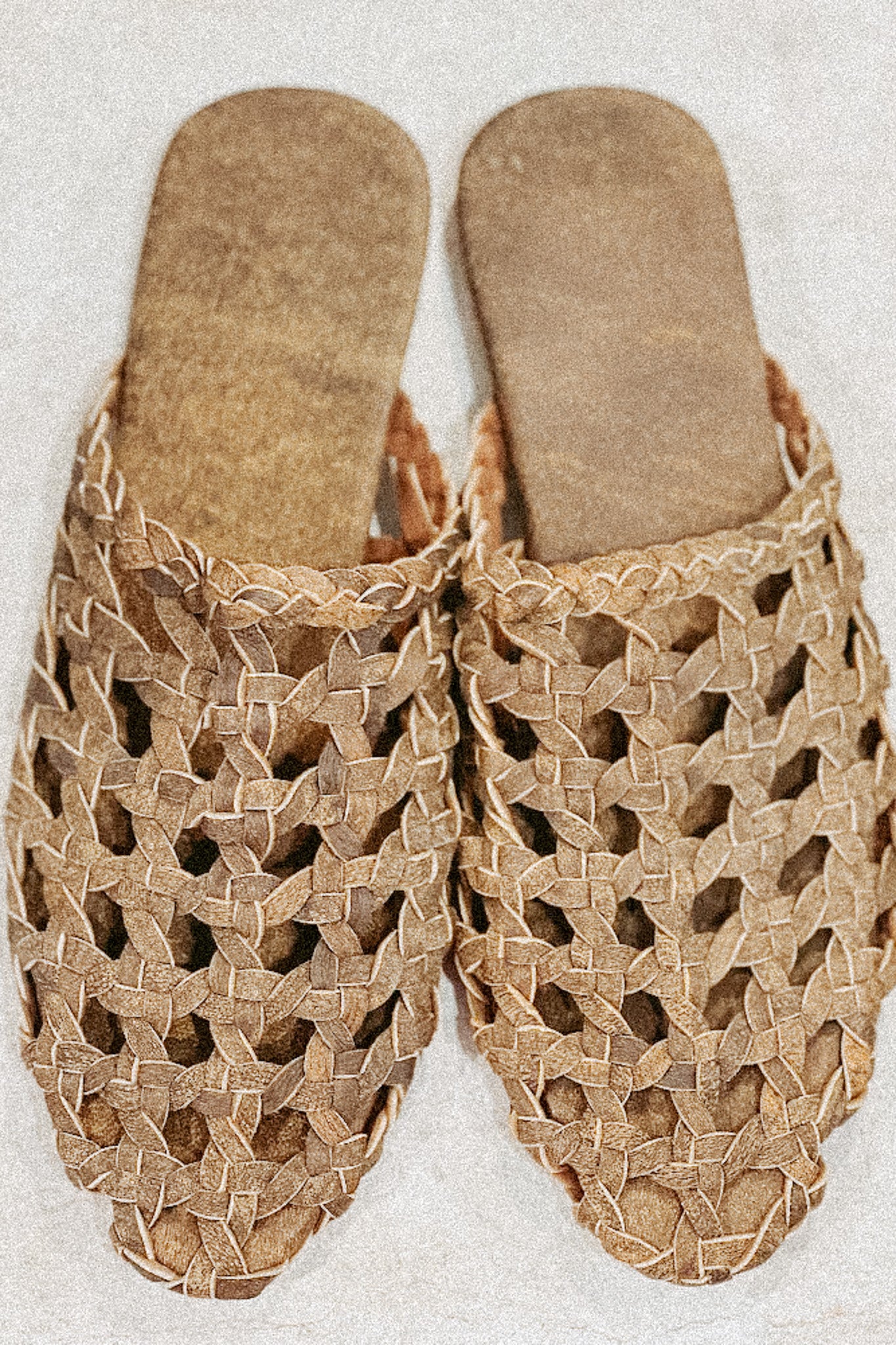 sample Brown woven Leather shoes size 9 - 9.5