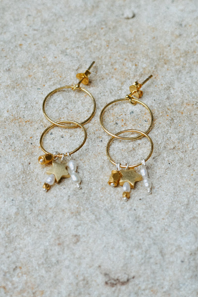 DEMI TRIPLE DROP HOOP EARRINGS