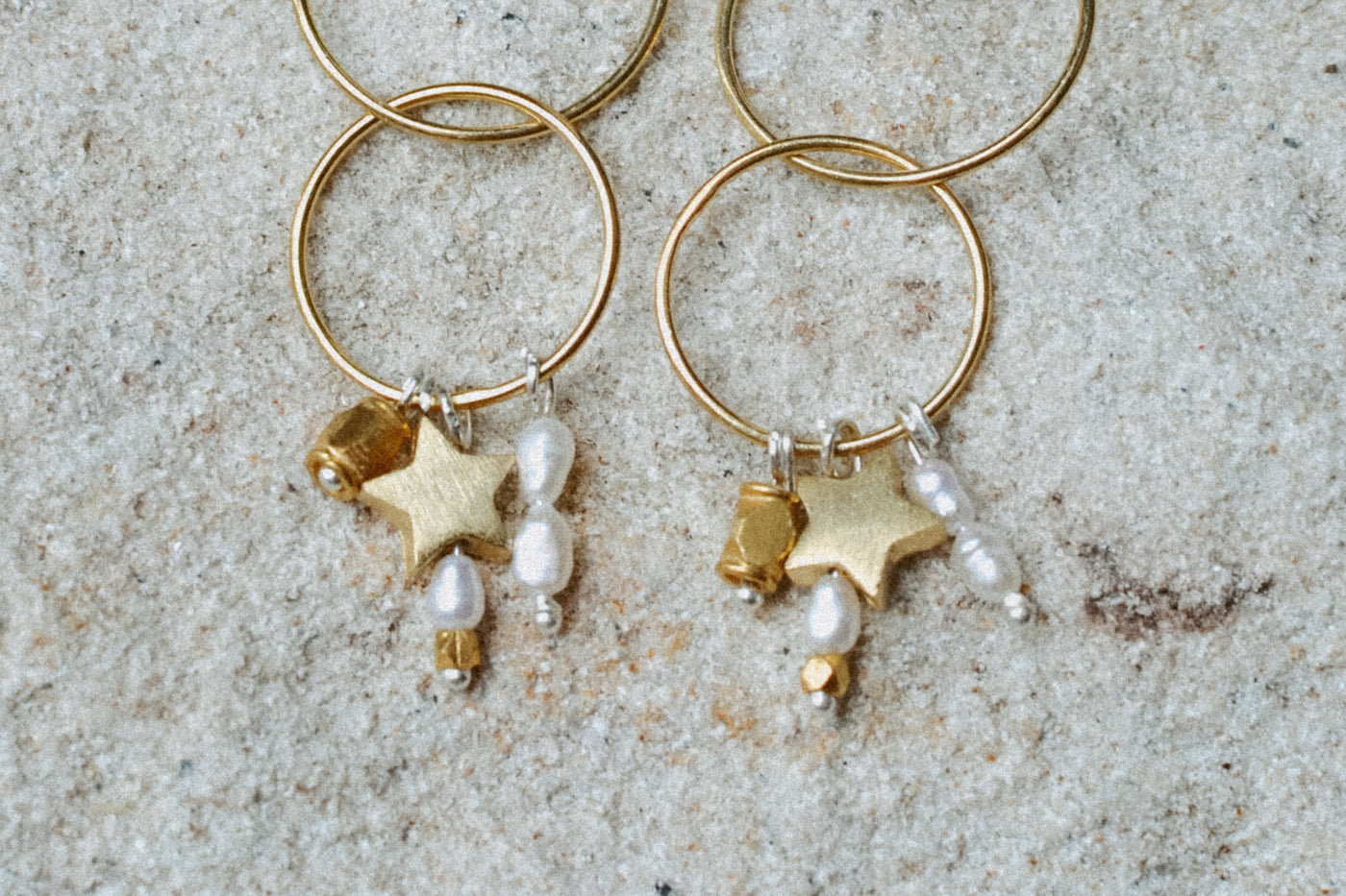 DEMI TRIPLE DROP HOOP EARRINGS