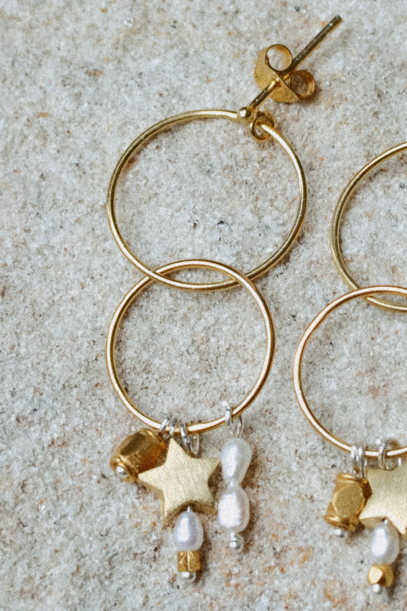 DEMI TRIPLE DROP HOOP EARRINGS