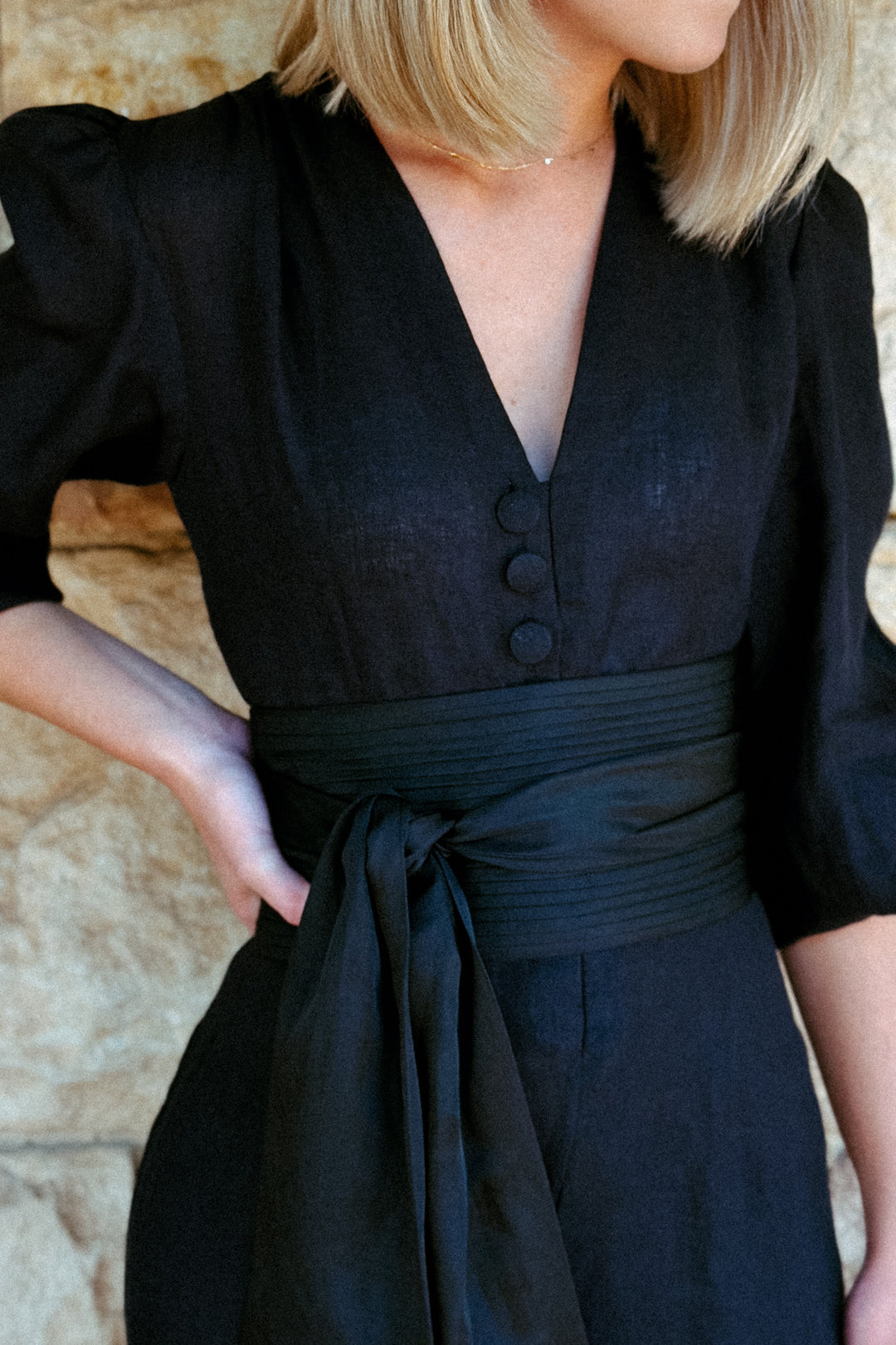 LA DAME BLACK SIGNATURE JUMPSUIT