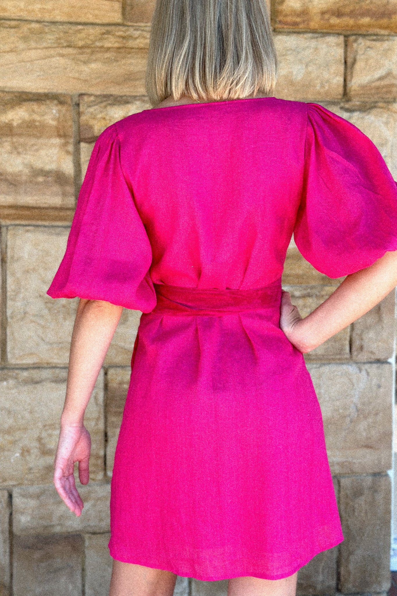 LA DAME PINK WRAP DRESS