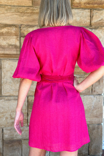 LA DAME PINK WRAP DRESS