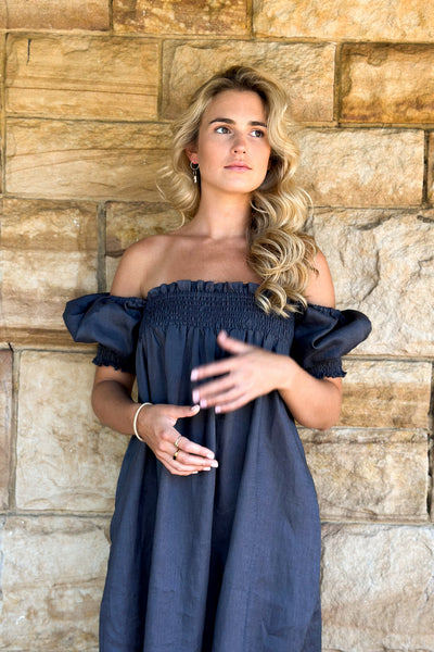 THE FLEUR MAXI DRESS CHARCOAL