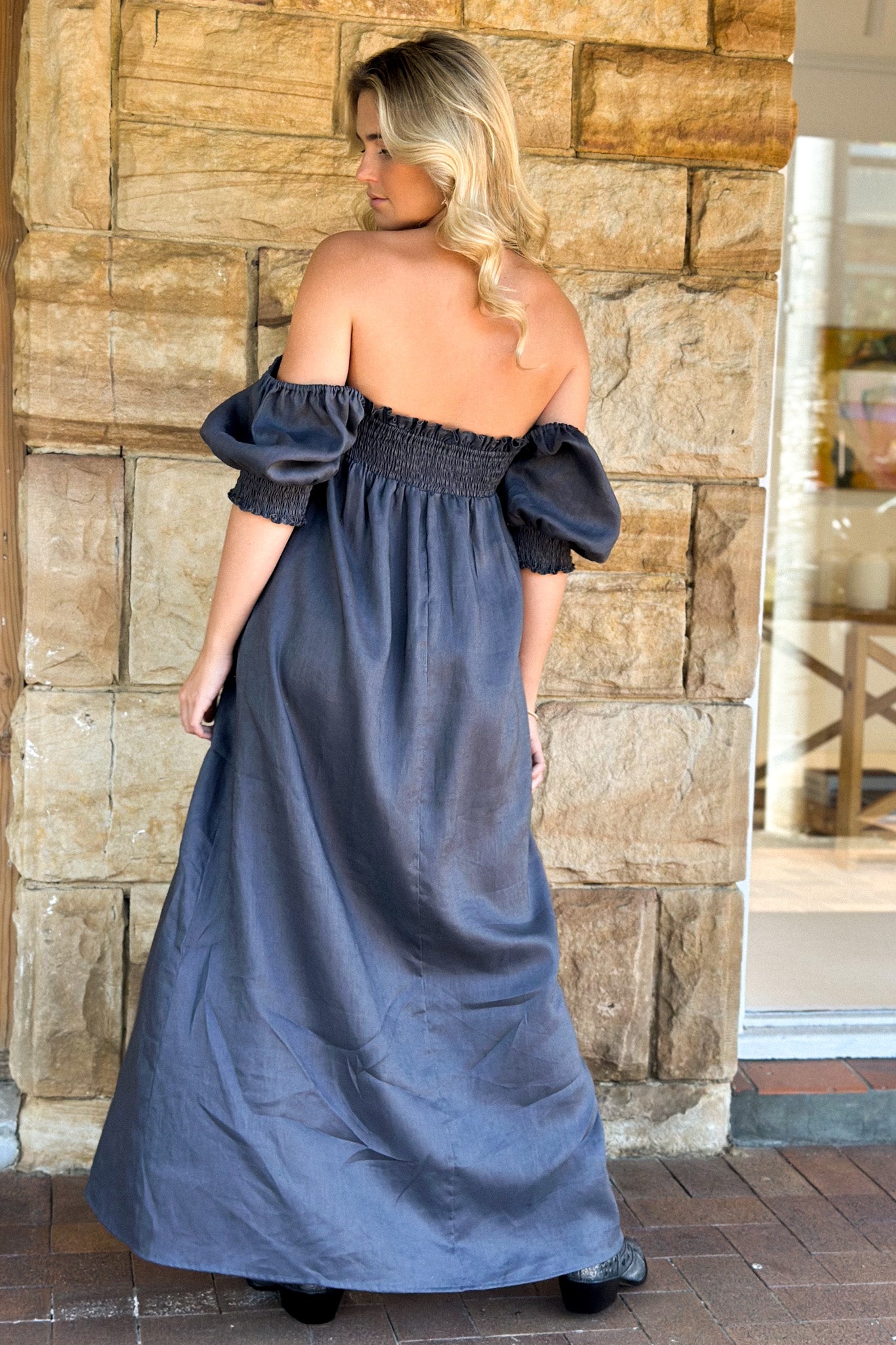 THE FLEUR MAXI DRESS CHARCOAL
