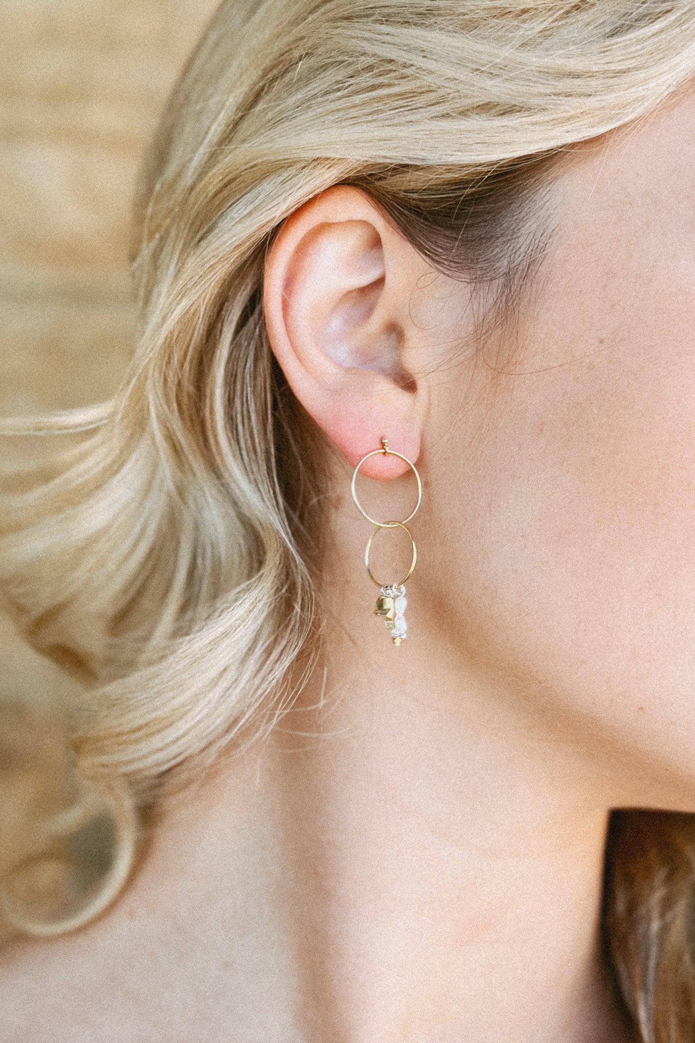 DEMI TRIPLE DROP HOOP EARRINGS