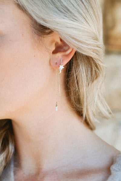DEMI PEARL THREAD EARRING