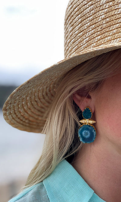 JORDAN TEAL BLUE EARRINGS