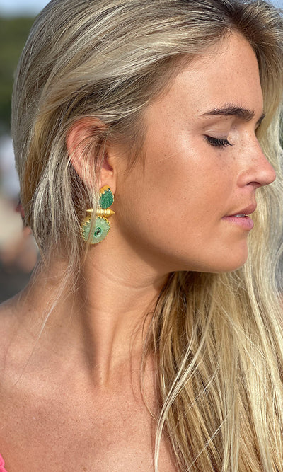 JORDAN PARROT GREEN EARRINGS