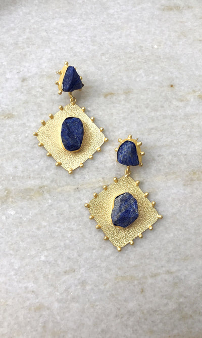 NYX LAPIS EARRINGS