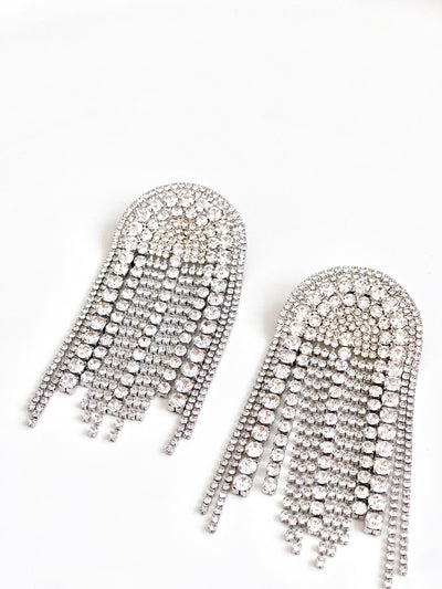 CARMEN DIAMONTE EARRINGS SILVER