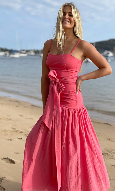SARDINIA SUN GARDEN PARTY DRESS CORAL