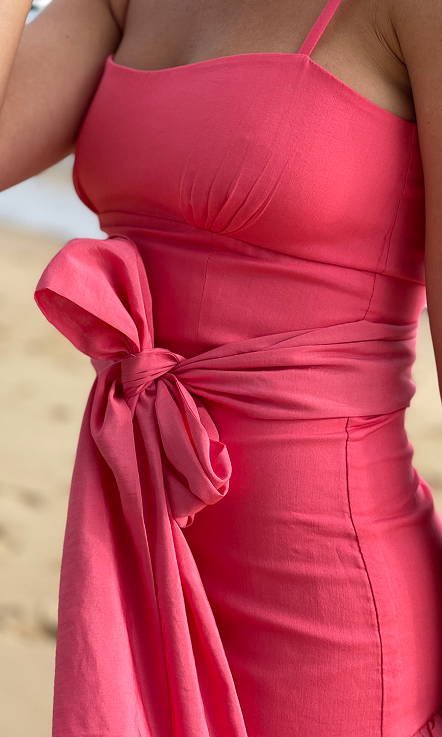 SARDINIA SUN GARDEN PARTY DRESS CORAL