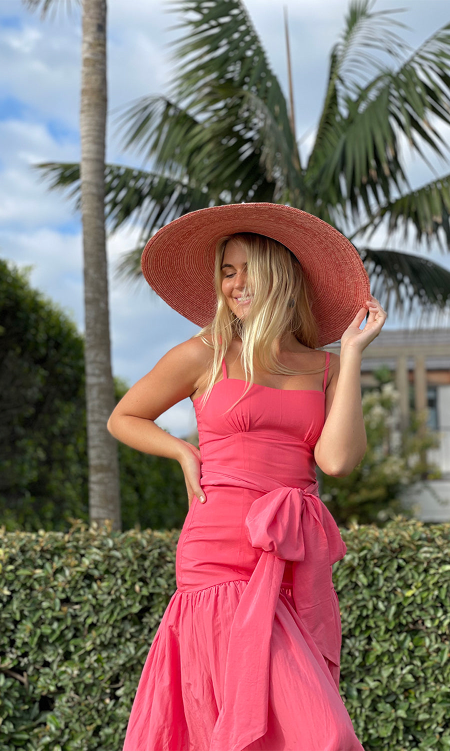 SARDINIA SUN GARDEN PARTY DRESS CORAL