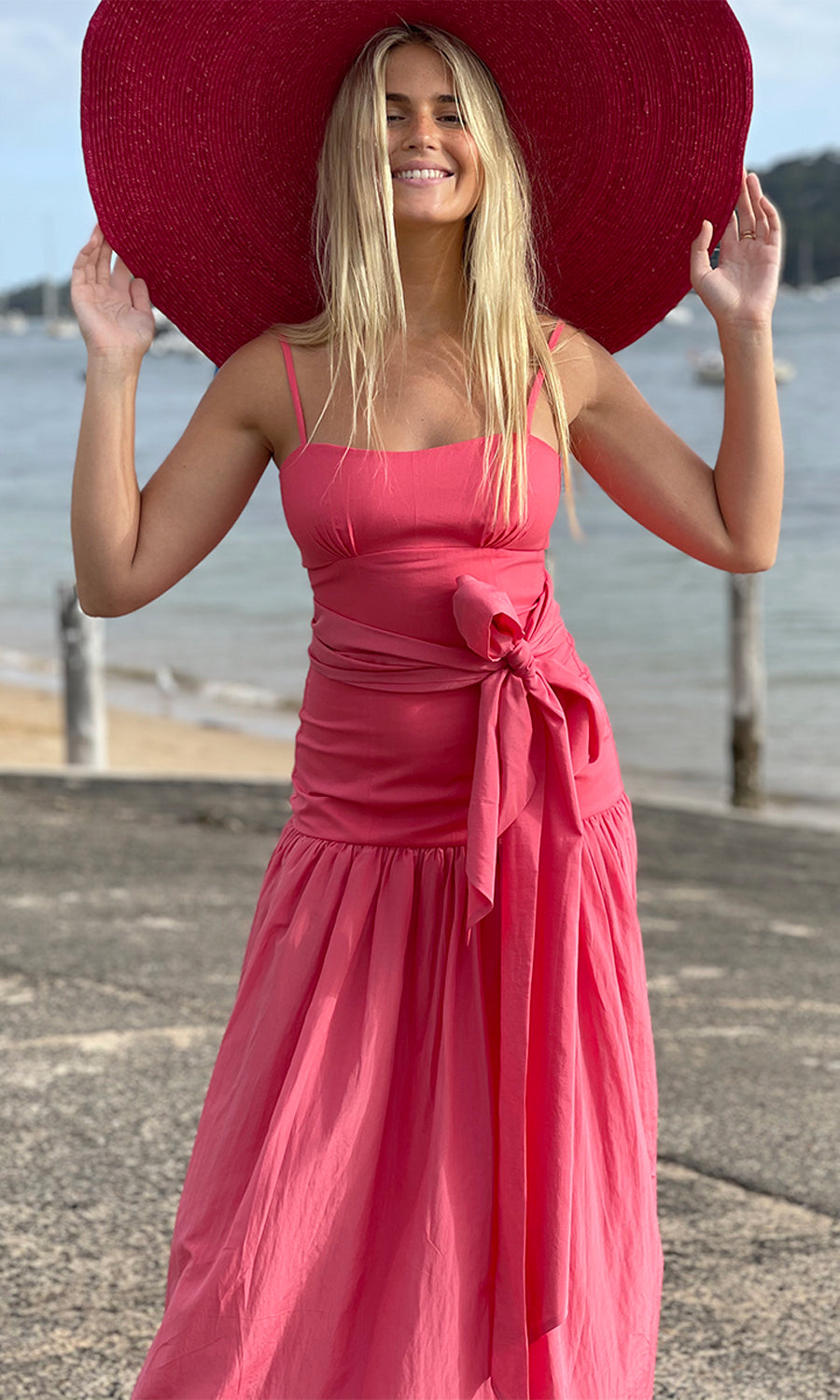 SARDINIA SUN GARDEN PARTY DRESS CORAL
