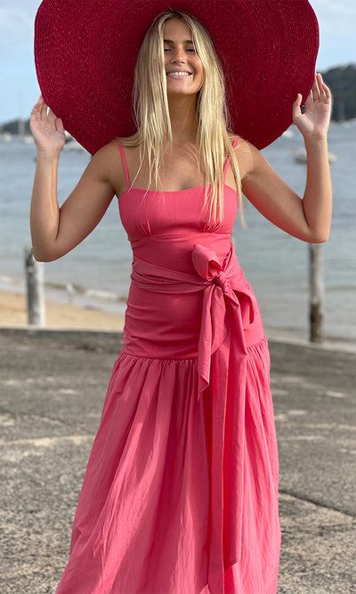 SARDINIA SUN GARDEN PARTY DRESS CORAL