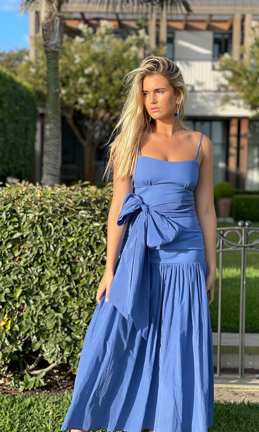 SARDINIA SUN GARDEN PARTY DRESS MARINA BLUE