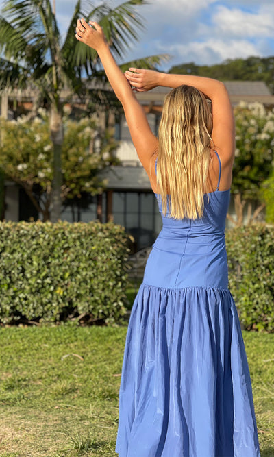 SARDINIA SUN GARDEN PARTY DRESS MARINA BLUE