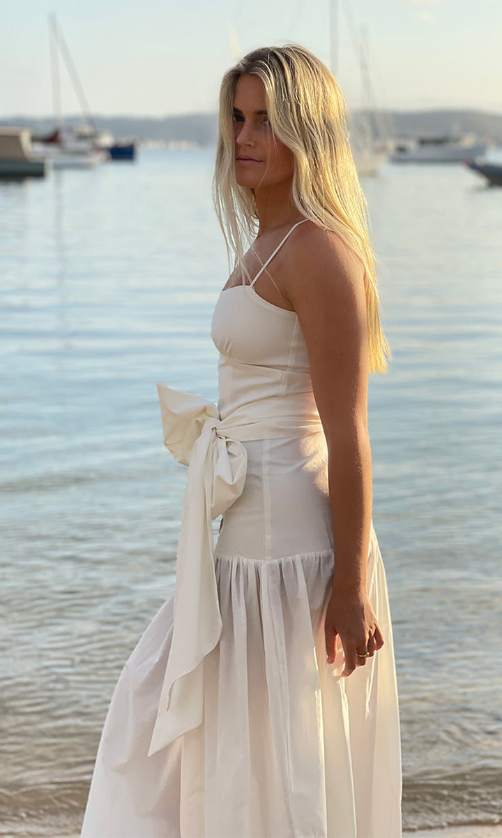 SARDINIA SUN GARDEN PARTY DRESS WHITE