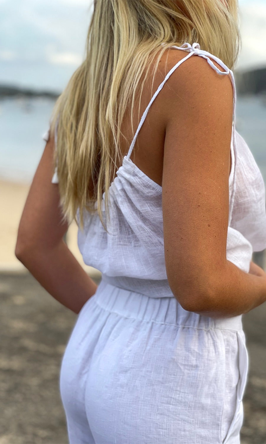 SARDINIA SUN LINEN PANT WHITE