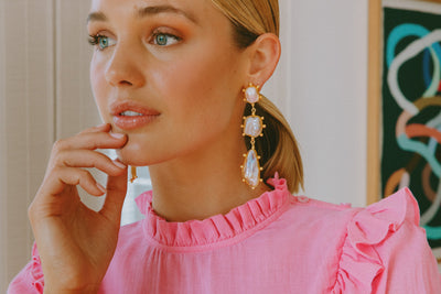 CAPRICE PEARL EARRINGS GOLD