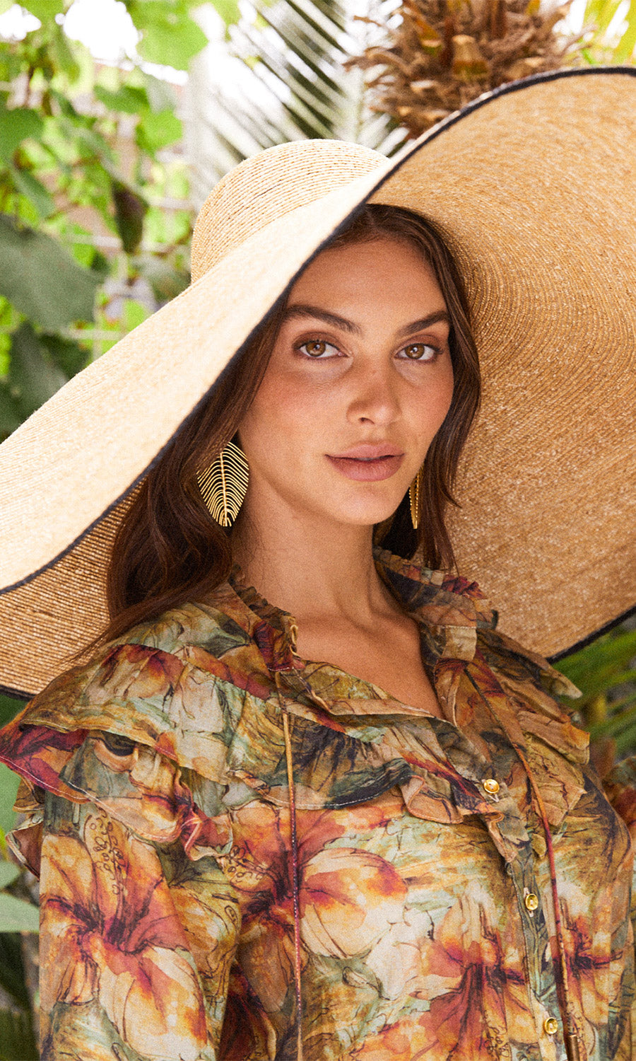 LUANA JUMPSUIT HIBISCUS PRINT