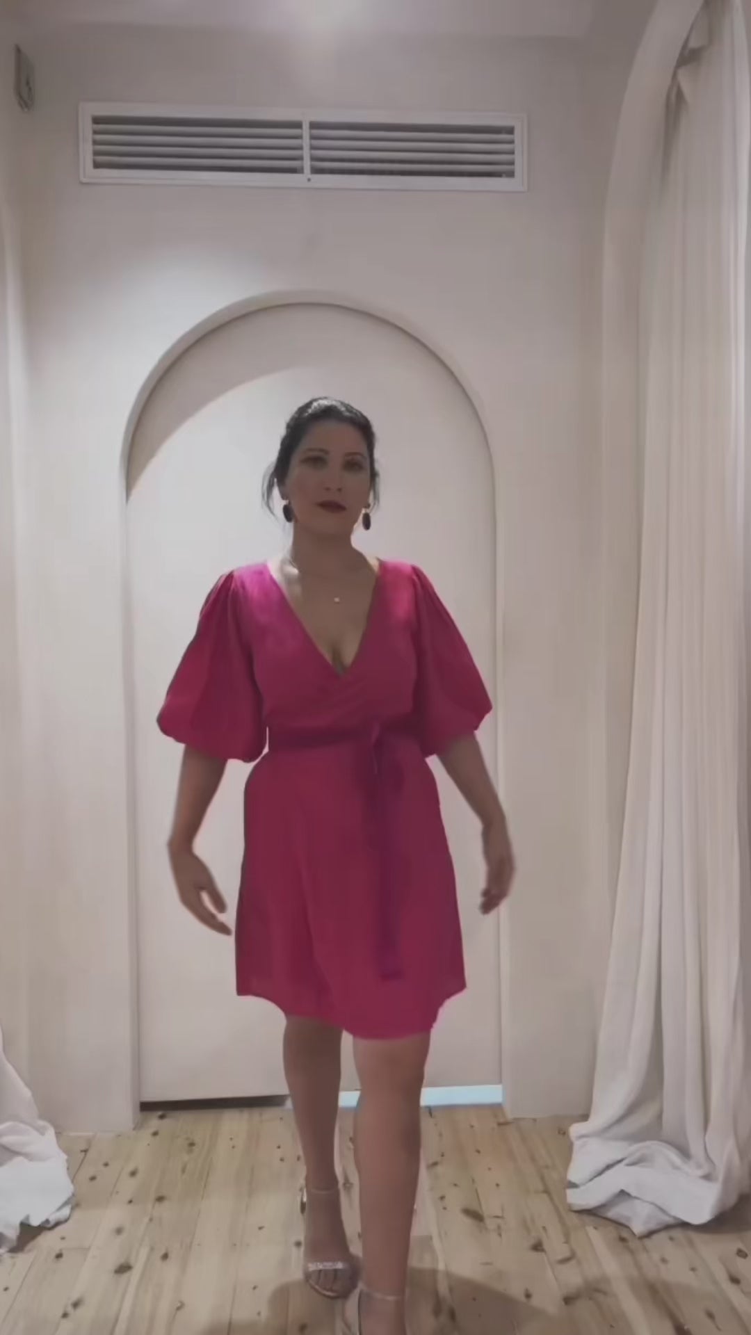 LA DAME PINK WRAP DRESS