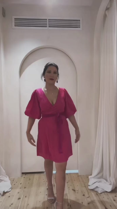 LA DAME PINK WRAP DRESS