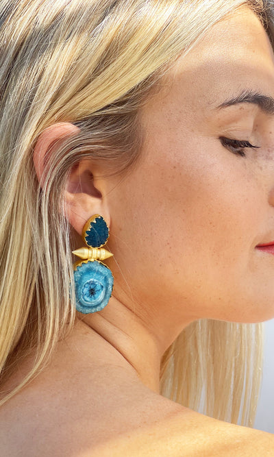 JORDAN TEAL BLUE EARRINGS